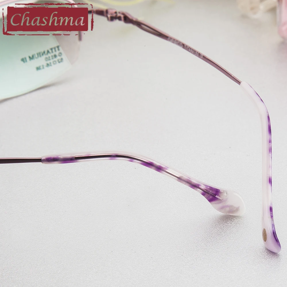 Брендовые женские качественные очки Chashma полуободковые с оправой для