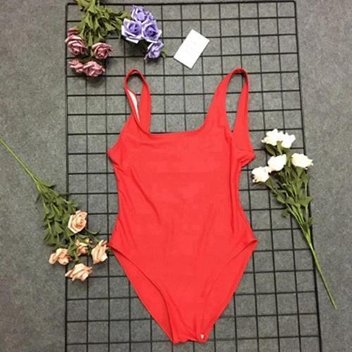 TEQUILA SUNRISE забавные буквы для женщин купальник пикантные с низкой спиной с высоким вырезом купальники, пляжная одежда купальные костюмы цельный купальник - Цвет: Красный