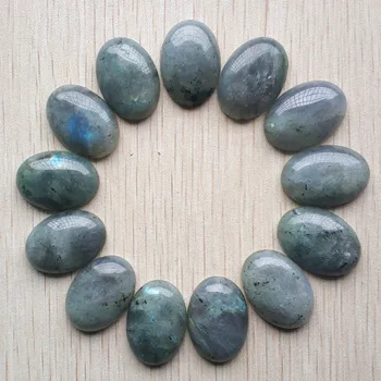 

Wholesale 20pcs/lot hot sell fashion natural spectrolite Oval CAB CABOCHON stone beads for jewelry making 25x18mm free shipping