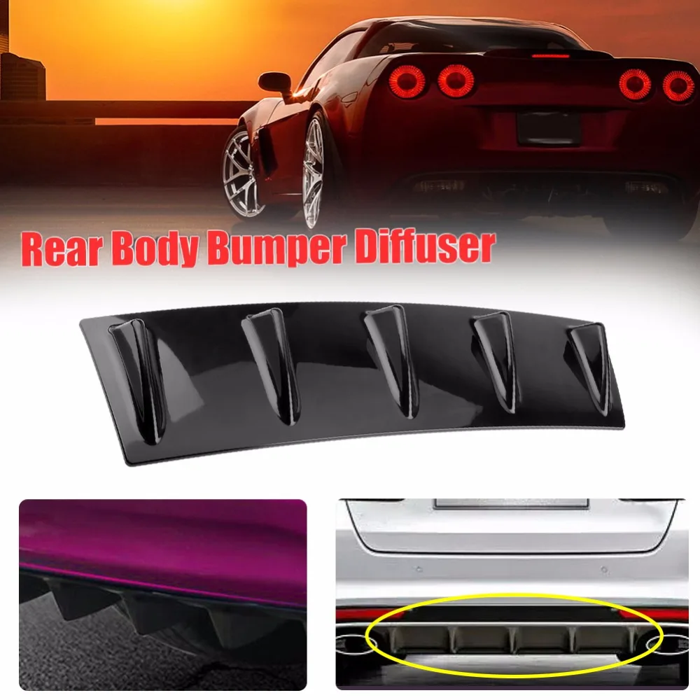 Universal Car Rear Bumper Lip Diffuser Car Styling Spoiler 5 Fin Shark
