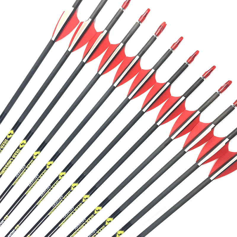 Carbon Arrows Spine 500-900 Id 4.2mm Points Plastic Vanes Pin Nock For ...