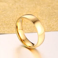 Gold Color Wedding Band Engagement Stainless steel Ring  for Women Men US Sizes 4 5 6 7 8 9 10 11 12 13 14 15 Free Shipping