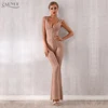 ADYCE 2022 New Summer Women Bandage Jumpsuit Romper Sexy V Neck Backless Sleeveless Long Jumpsuit Celebrity Evening Party Romper ► Photo 2/6