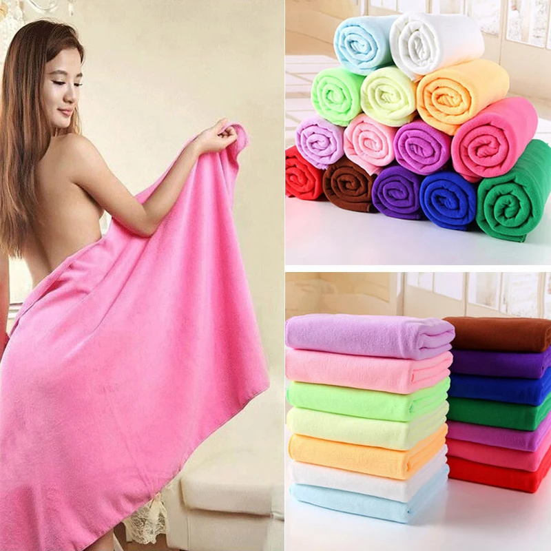 

70 x 140 cm Fiber De Bambou Microfibre Rapide Douche Bath Towel Douce Super Absorbant Home Textile Large Thick Towel