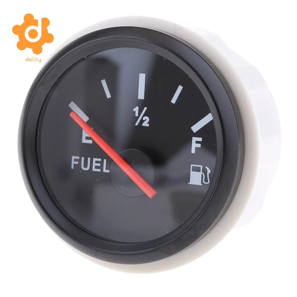 Waterproof Fuel Level Gauge Boat Marine Fuel Tank Level Gauge 9-32V 52mm New Pointer Fuel Level Gauge LED light dispalay