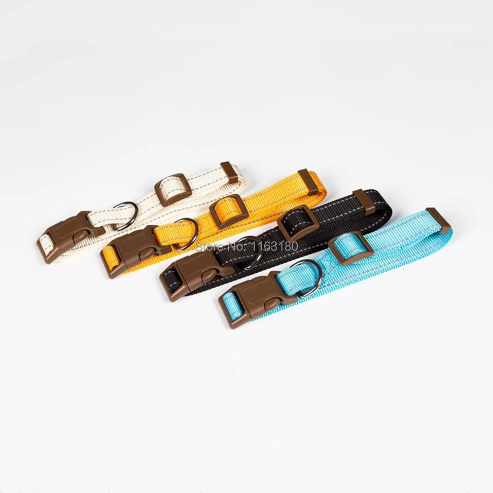 12pcs/lot Dog Collar Durable Nylon Reflective Custom Pet Dogs Collars For Small Medium Large Accessories | Дом и сад