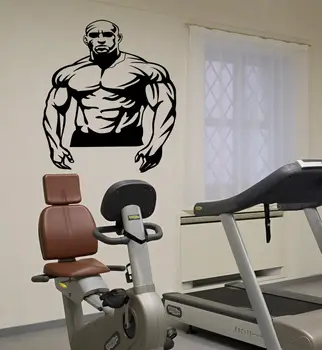 

Sticker Decal for Window Furniture Plastic LXS Modern Stylish Wall Art Body-builder Gym Inflated Man Single-piece Package
