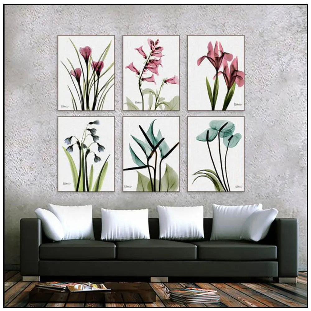 

Scandinavian Style Pink Flower Painting Wall Art Canvas Posters Nordic Prints Decorative Picture Modern Home Bedroom Decoration