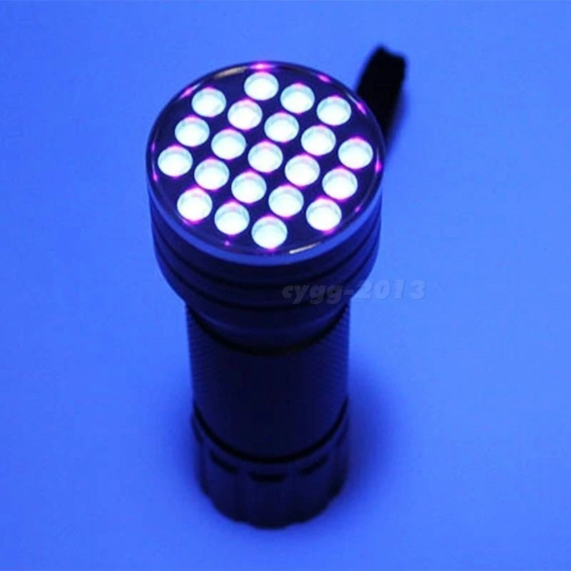 UV Ultra Violet 21 LED Flashlight Mini Blacklight Aluminum Torch Light Lamp NEW (3)