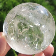 280 г натуральный прозрачный кристалл кварца сфера мяч исцеления