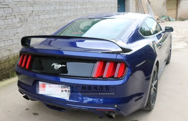 

For Ford Mustang ABS material Rear Trunk Spoiler Wing GT350 R style 2015 2016 2017 Auto Racing Car Styling Tail Lip Wing
