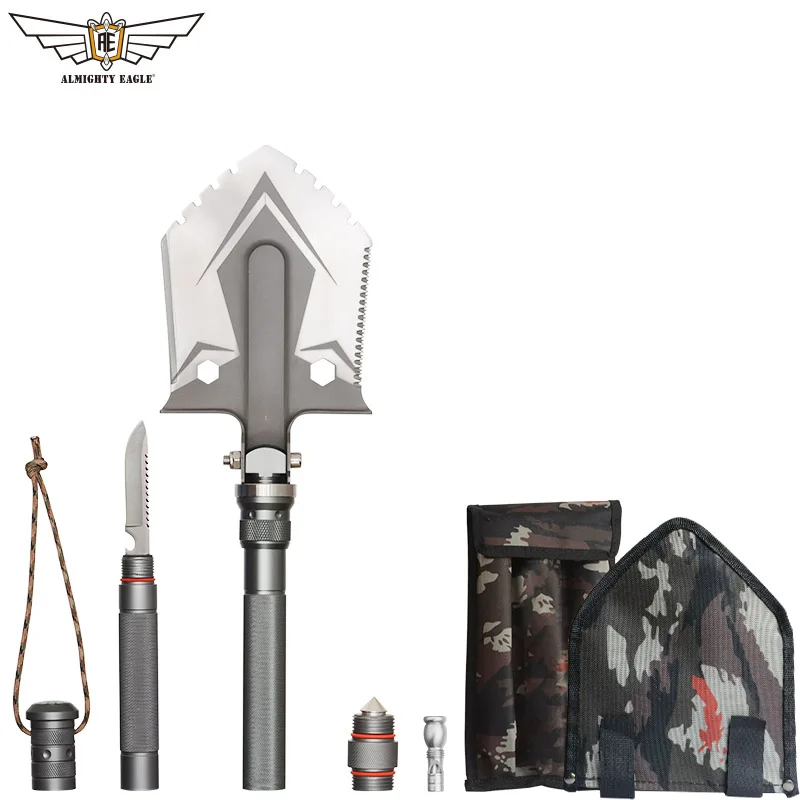 Günstig ALLMÄCHTIGEN ADLER Professional outdoor überleben Taktische Multifunktionale Schaufel klapp Werkzeug Wandern camping ausrüstung Armee werkzeuge