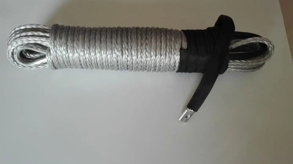 Silver 5/16"*100ft Synthetic Winch Cable,Winch Rope,Off Road Rope