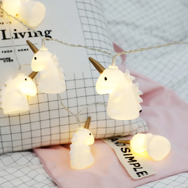 

Unicorn Light String Fairy Lights LED Garland Christmas Lamps Children's Night Lamp Unicorn Luminary Home LED Lights Decor