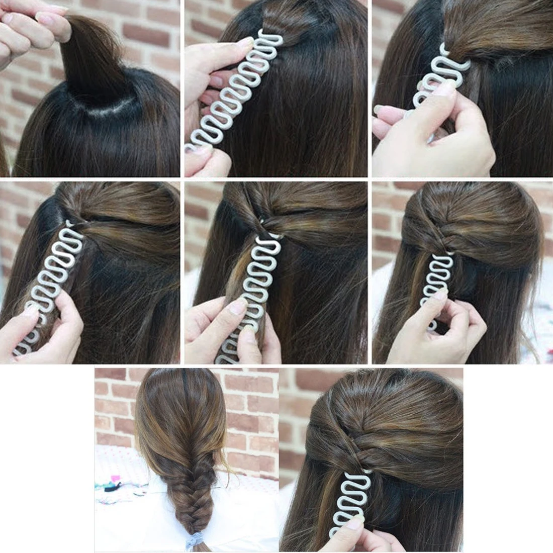 كبيرة/صغيرة الشعر تجديل أداة الأسماك العظام Braider الأسطوانة تويست التصميم كعكة صانع نسج الأسطوانة الفرقة الشعر تصفيف رجالية