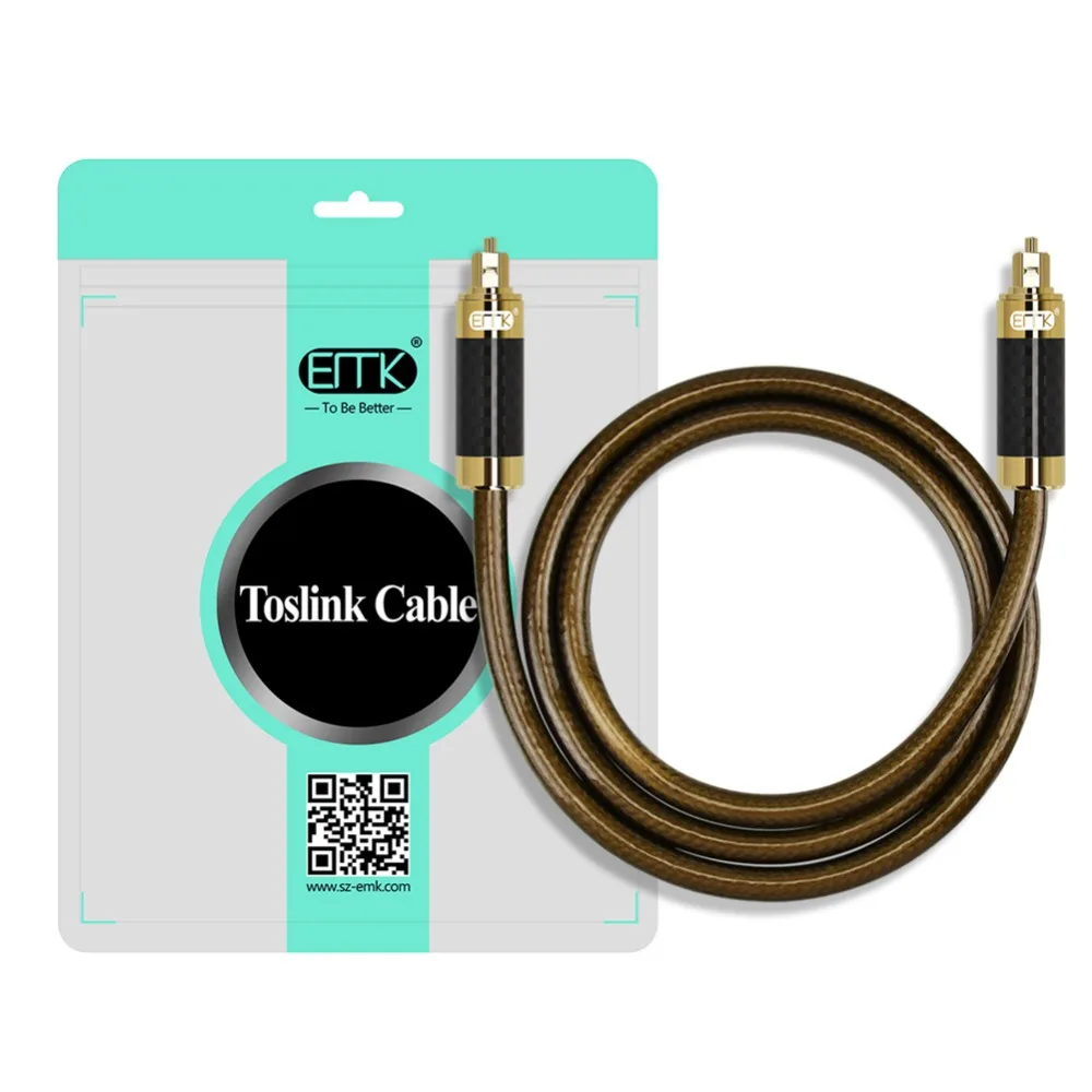 EMK Optical Audio Cable Digital Sound SPDIF Coaxial Cord Toslink Fiber Optic Cable OD8.0 EMK Optical Audio Cable Digital Sound SPDIF Coaxial Cord Toslink Fiber Optic Cable OD8.0