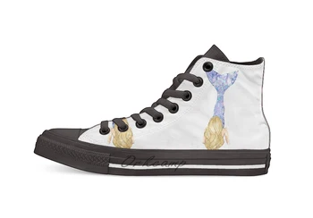 

Lounging Mermaid Casual High Top Canvas shoes sneakers For Drop shipping