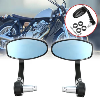 

2pcs 17-19mm Black Universal CNC Motorcycle Bar End Rearview Side Mirror For Triumph Speed Triple Mirror Accessories