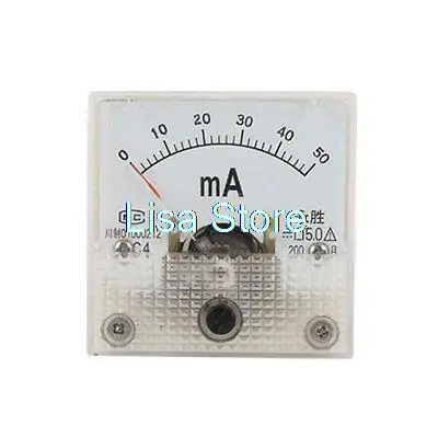 Пластиковый корпус DC 0-50mA аналоговый датчик мини амперметр