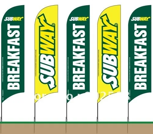 

10pcs swooper flag feather beach flag banner W/Spike or Screw Feet