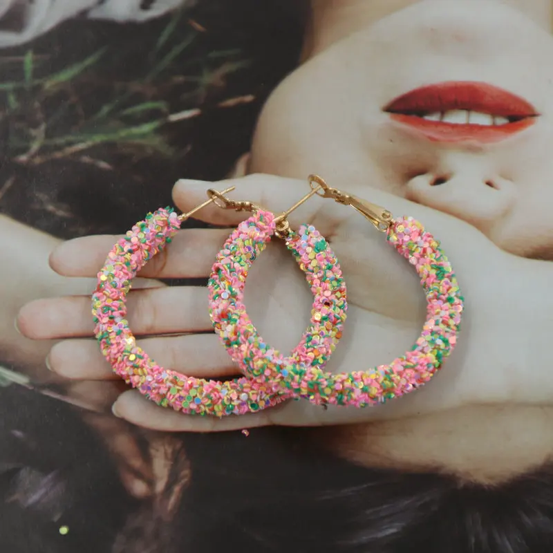 

Oorbellen for Woman Resin Hoop earrings Fashion earrings ForWomen big earrings 2018 Hot brand new jewelry boho Gift wholesale