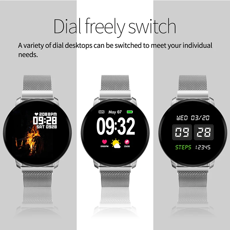 Focusmart 2019 New CF68 Smart Watch Intelligent Reminder Smart Watch Multilingual Word Library Real-time Heart Rate Measurement