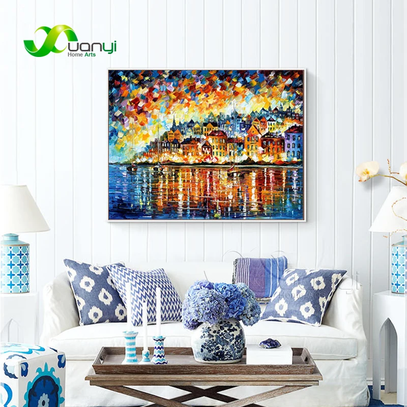 

Handpainted Abstract Modern Landscape Oil Painting On Canvas Civic Landscape Wall Picture Home Cuadros Room Decoraction Unframed