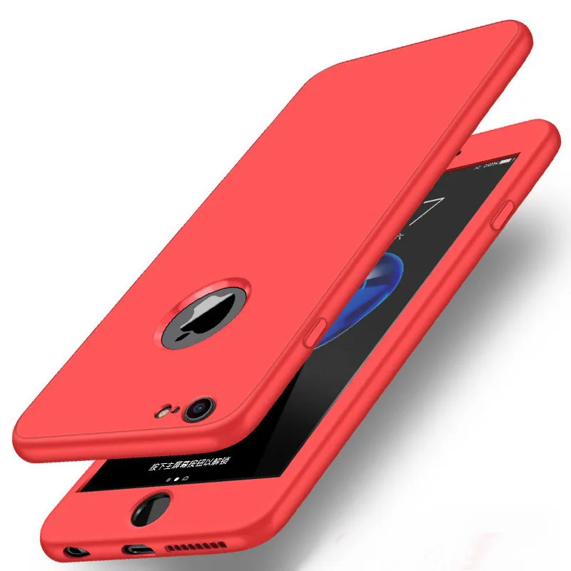 360 градусов Полная защита чехол для телефона для iPhone 6 S 6s 7 8 Plus 5 5S SE X XS Max XR 6Plus 7Plus 8 Plus Coque Мягкий силиконовый чехол