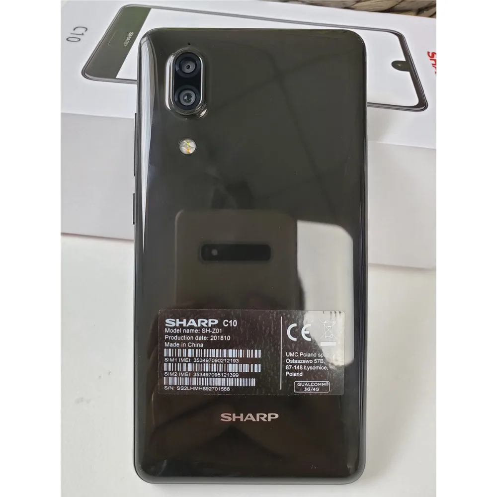 SHARP AQUOS C10 S2 смартфон с восьмиядерным процессором Snapdragon 630 ОЗУ 4 Гб ПЗУ 64 ГБ 12 Мп 2700