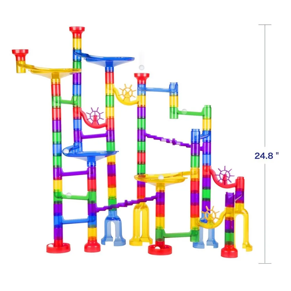Творческий DIY мраморный трек Run шары лабиринты трек Сборка блоков стволовых обучающая игрушка шары лабиринты трек строительные блоки обучающая игрушка