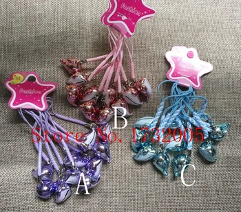 

New 60 pcs Cartoon dolphin Pendant DIY Key Chains With Bell Bag Pendant Gifts Favors