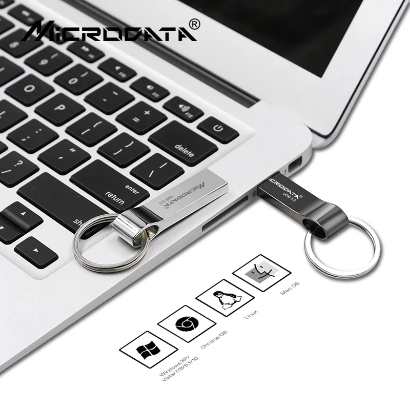 USB 3 0 Металлический флеш накопитель 32 Гб 64 128 ГБ брелок Флешка Водонепроницаемая usb