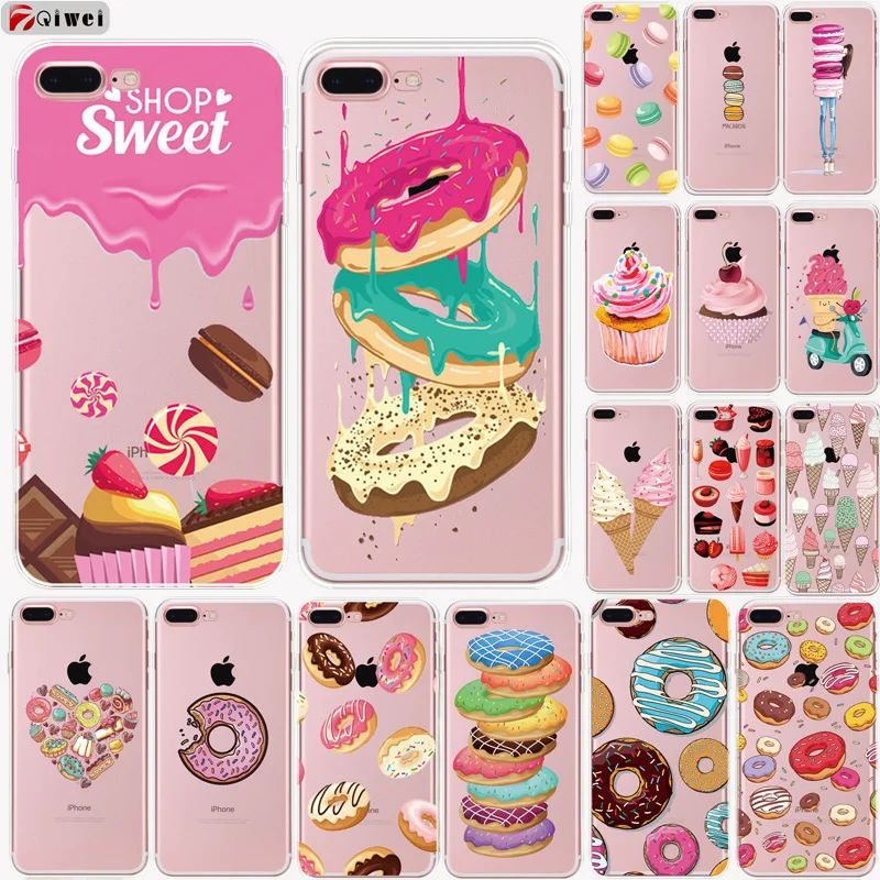 Чехол для телефона Donut Icecream iphone XS max мягкий силиконовый прозрачный чехол из ТПУ