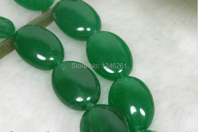 13X18mm Natural green EMERALD oval Loose beads strand 15"