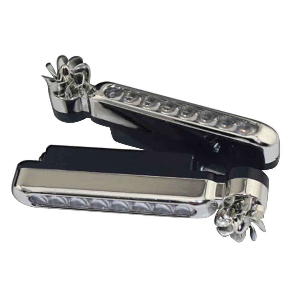 

1pair 8 x LEDs No Wiring Wind Power Grille Vehicle Lights With Fan Rotation For Car Fog Warning / Daytime Running Lamp