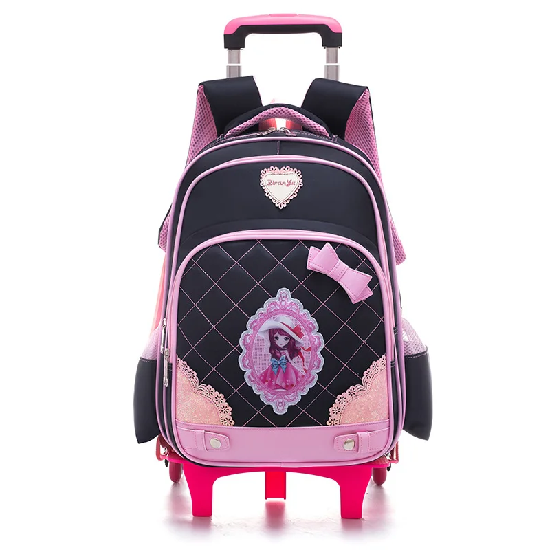 Children Trolley School Bag princess school Backpack Wheeled School Bag For Grils Kids Wheel Schoolbag Student Backpacks Bags Children Trolley School Bag princess school Backpack Wheeled School Bag For Grils Kids Wheel Schoolbag Student Backpacks Bags
