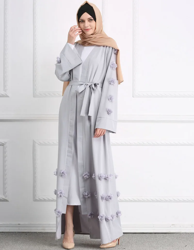 Взрослый Дубай открытый Абая, для мусульман женщина Caftan платье исламский Абая для женщин турецкий халат мусульманский хиджаб кардиган платья одежда