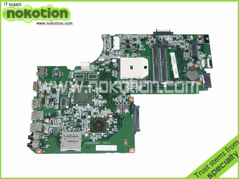 NOKOTION A000243670 DA0BD8MB8D0 материнская плата для ноутбука toshiba S75D гнездо FS1 DDR3 основная плата работает