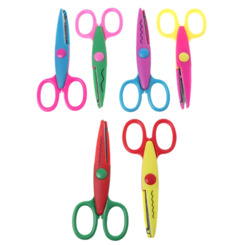Craft Scissors 6 Shaped Assorted Cutting Patterns Designs Paper Edges