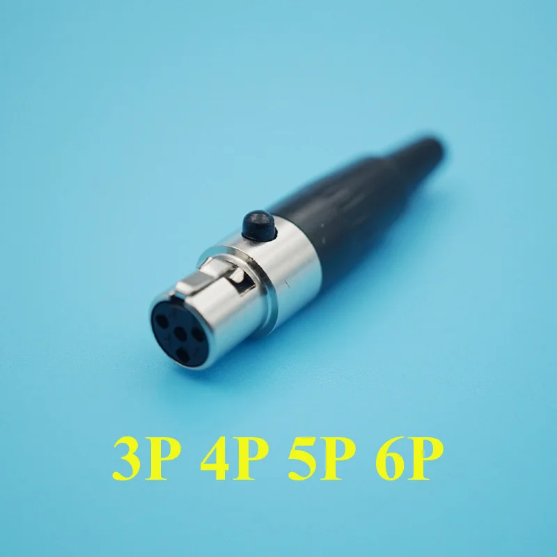 10 шт. мини разъем XLR 3 4 5 6 Pin гнездовой маленький аудио для микрофона прямая пайка