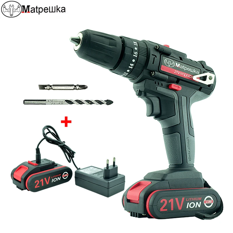

21V Electric Screwdriver High-Quality Three-Function Electric Drill With Impact Function Lithium-Ion Rechargeable Electric Tools