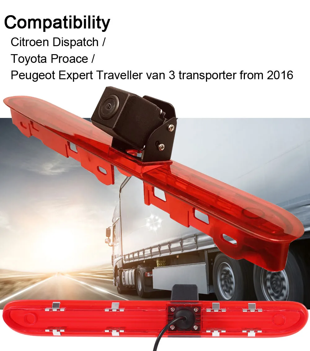 

Car Brake Light Taillight parking backup rear view Camera for Citroen Dispatch Toyota Proace veron Peugeot Expert Traveller VAN