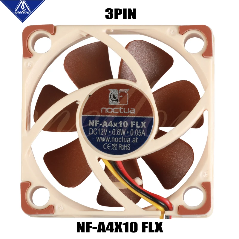 Tanie Wentylator drukarki 3D Noctua NF A4x10 FLX 5 V 12 V Premium cichy wentylator 4010 (40*40*10mm) dla ENDER 3 radiator chłodnica 3pin