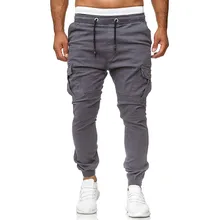 Feitong мужские брюки повседневные мужские тренировочные брюки Слаксы повседневные эластичные Joggings спортивные однотонные мешковатые Карманы Брюки