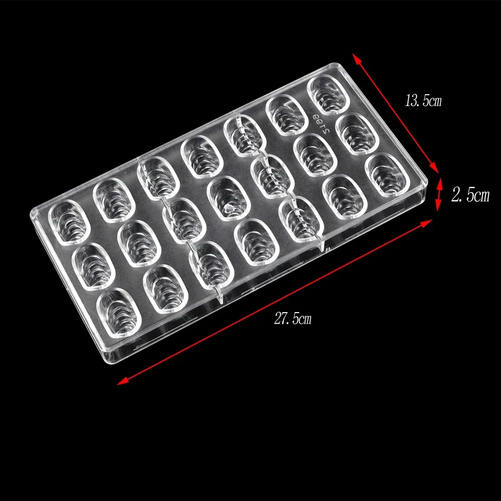 DIY 3D Поликарбонат твердая Пластиковая форма для выпечки, шоколада Кондитерские инструменты инъекции PC сладкие конфеты форма для пудинга, желе