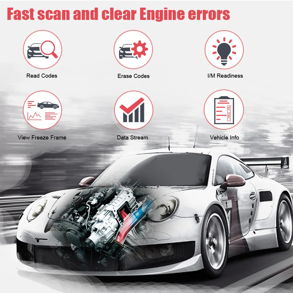 FOXWELL NT200C OBD2 Авто диагностический инструмент в русский OBDII EOBD двигателя проверьте