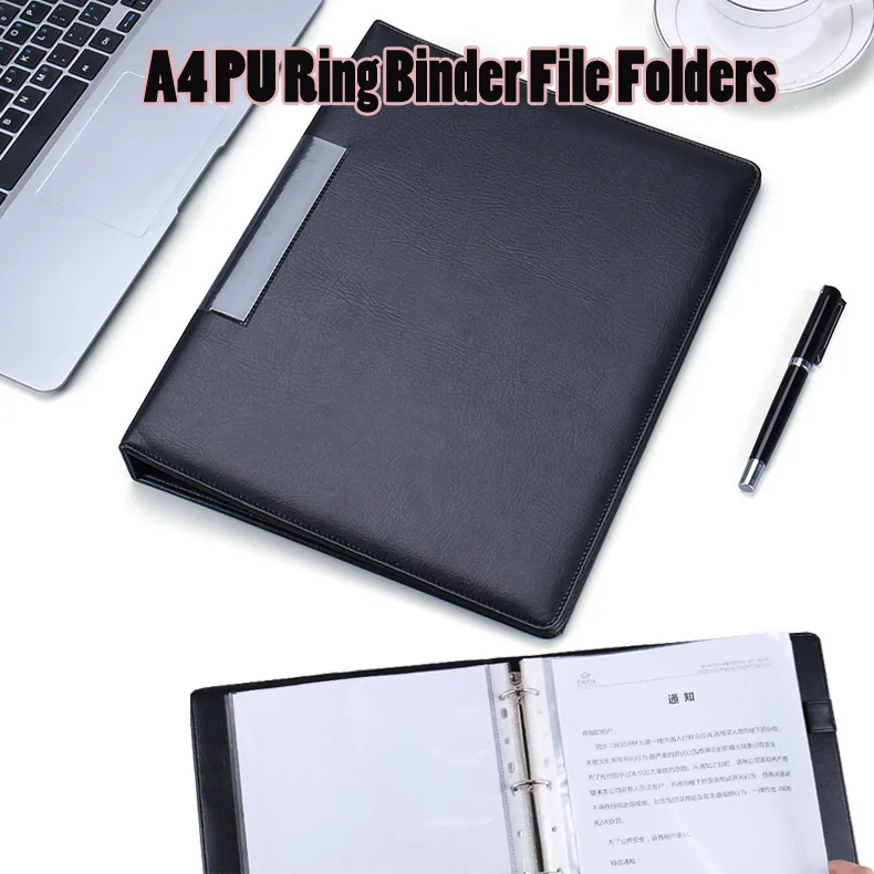 

A4 leather ring binders portfolio file organizer paper bag artist canvas document holder menu folder cover office supplies files