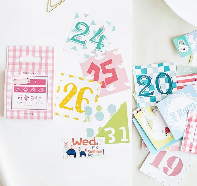 

Colorful Days DIY Numbers Theme Creative Mini Sticky Stickers 4.4*4.4cm