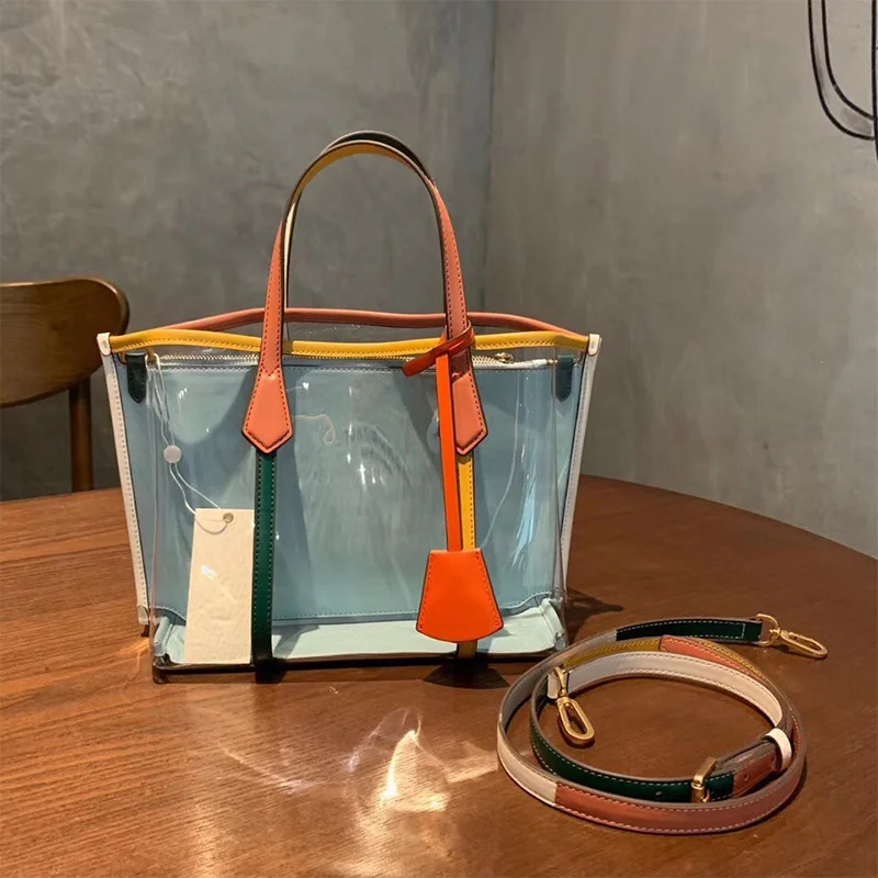 

Designer designer ladies Messenger bag 2019 transparent bag fashion women's tote bag shoulder bag Messenger PVC waterproof beach