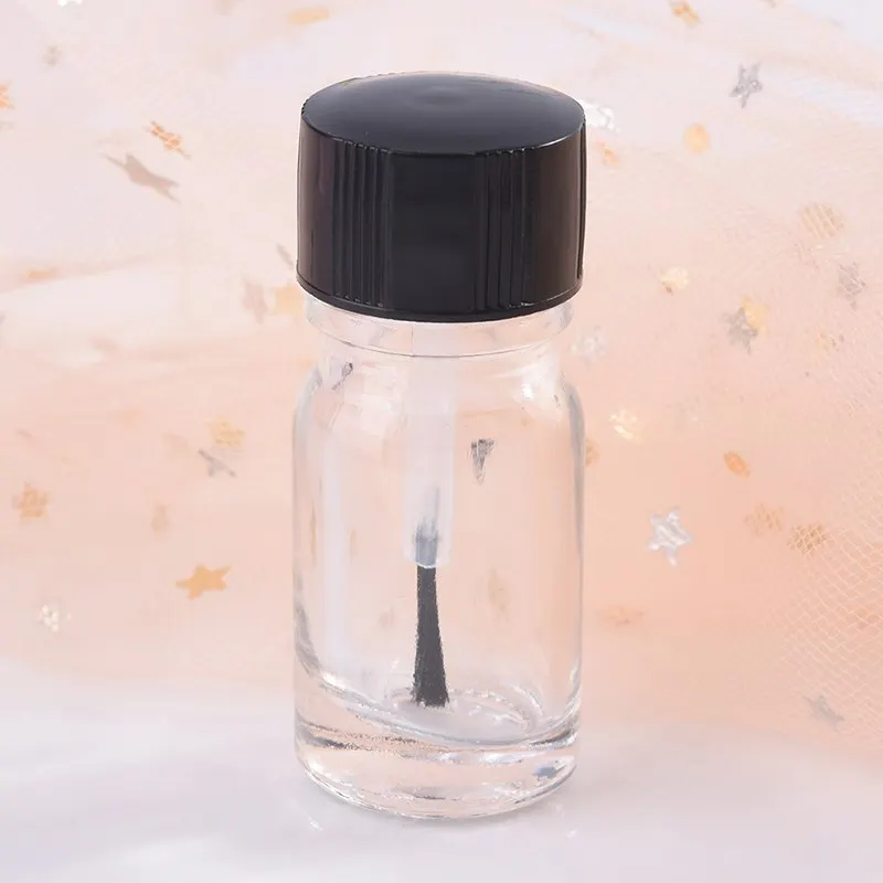 Пустые косметические контейнеры бутылка для лака для ногтей с крышкой кисти 5 мл путешествие пустое маленькое круглое стеклянное флакон для эфирных масел
